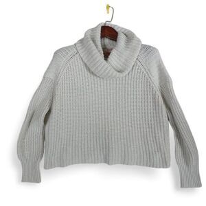 Mossimo Mock‎ Neck Ribbed Cropped Pullover Chunky Knit Sweater | XS